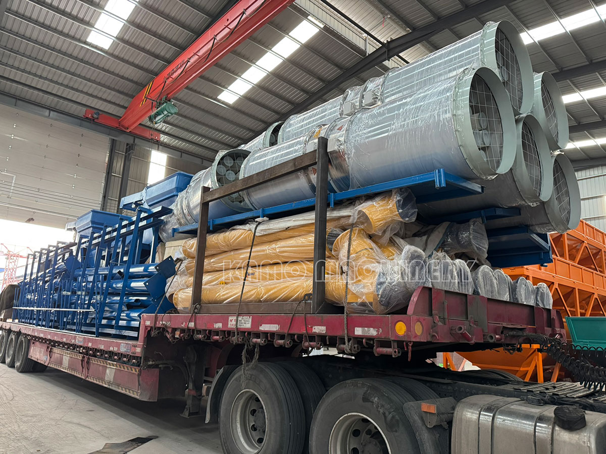 Giao máy trộn bê tông JS1500 và các thiết bị liên quan
