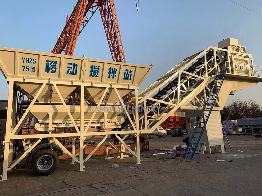 Trạm trộn bê tông di động YHZS75